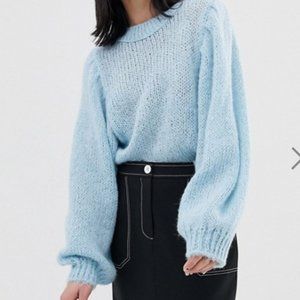 ASOS Balloon Sleeve Cropped Sweater